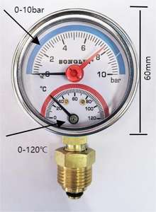 रासायनिक उद्योग के लिए तापमान दबाव गेज - Product Image 3