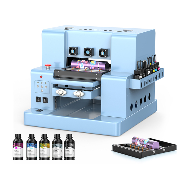 Colorsun UV Printer Machine XP600 Multifunction Flatbed Printers Bottle Holder for Acrylic Metal Golf Bottle Phone Case