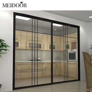 أبواب دخول من الألومنيوم بألواح مخصصة ، خزانة شوجي الخشبية الصوتية الداخلية العازلة للصوت ، انزلاق زجاجي - Product Image 6