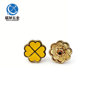 Kancing Shank Lianxu Custom Ramah Lingkungan Berlapis Paduan Seng dengan Pola Logo Fashion Tidak Beraturan untuk Mantel Wanita