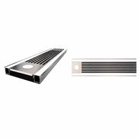 Rail de plafond en aluminium intégré avec double fente pour éclairage, système de ventilation AC, d'extincteurs et de détecteurs de fumée