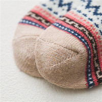 Groothandel Etnische Stijl Casual Soft Winter Vrouwen Crew Dikke Wollen Sokken