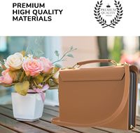 Grand sac à main de luxe en cuir PU pour cadeau chrétien Sac d'église marron pour étui biblique Sac de couverture biblique pour femmes Sac biblique en cuir