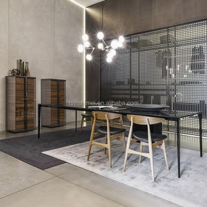 Gabinete de exhibición de pared de vidrio de perfil de aluminio de Metal personalizado de lujo moderno minimalista con luz Led para sala de estar - Product Image 2