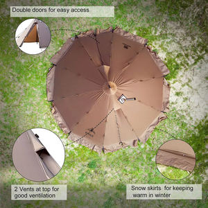 <span class=keywords><strong>Tente</strong></span> chaude avec cheminée, abri de <span class=keywords><strong>bushcraft</strong></span>, 4 à 6 personnes, tipi 4 saisons pour le camping en famille, la chasse, la pêche, imperméable, coupe-vent - Product Image 3