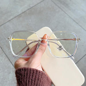 Nuevas monturas de gafas cuadradas TR90, protección UV antiluz azul para mujer, estilo coreano, tamaño mediano, lentes AC S2 8987 - Product Image 4