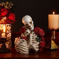 Modèle d'artisanat en résine de couple gothique transfrontalier, accessoires de décoration de scène d'Halloween, ornements pour best-seller