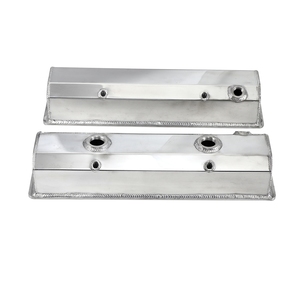1960-1986 SBC 283-400 <span class=keywords><strong>V8</strong></span> Cubiertas de válvula de aluminio fabricadas con tubos de ventilación Bloque pequeño para Chevy - Product Image 4