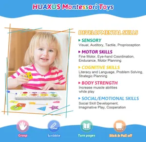 Libro de aprendizaje personalizado para niños, juguete educativo de aprendizaje de las tendencias Montessori