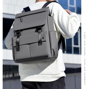 Laptop <b>Backpack</b> <b>Large</b> Capacity With Usb Port Unisex Green Solid Color Travel Casual College Student <b>Backpack</b> Spring 2025 - Product Image 4