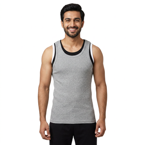 Débardeurs pour hommes sur mesure en gros, coton, sans manches, décontractés, classiques, légers - Product Image 1