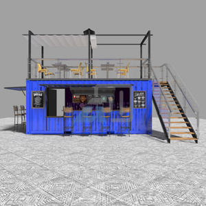 20 רגל מיכל פופ עד חנות מזון מהיר מיכל מסעדה להרחבה מיכל קפה בר עם קייטרינג מטבח ציוד - Product Image 5