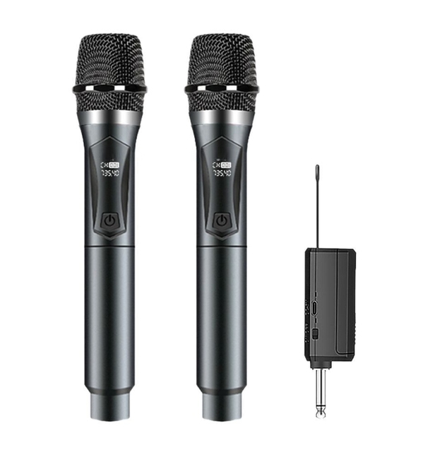 Pinkuo High Volume Home Audio KTV Handheld Wireless Microphone for Audio and Video Karaoke Parties Weddings