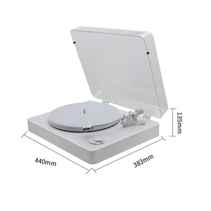 Yüksek ses kalitesi retro masaüstü üç hız fonograf BT dj pikap iğnesi vinil plak çalar - Product Image 6