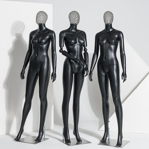 Maniquí Femenino <span class=keywords><strong>de</strong></span> Cuerpo Completo <span class=keywords><strong>de</strong></span> Plástico Irrompible <span class=keywords><strong>de</strong></span> Color Negro con Cabeza <span class=keywords><strong>de</strong></span> <span class=keywords><strong>Alambre</strong></span> Metálico Atractiva <span class=keywords><strong>para</strong></span> Exhibición <span class=keywords><strong>de</strong></span> Abrigos, Trajes y Camisas - Product Image 3
