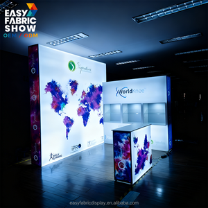 Tissu de tension double face portable personnalisé avec logo Boîte à lumière LED publicitaire Pop-Up <span class=keywords><strong>Stand</strong></span> de fond pour salon professionnel Expositions - Product Image 3