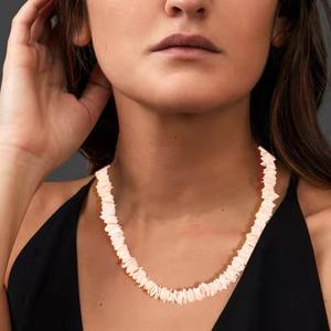 Hawaiian Shell Necklace Set Women <b>Adjustable</b> Beach Jewelry Fashion Party Wear White Natural Pearl Style <b>Bracelet</b> And Chain - Product Image 2