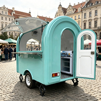 Cuisine mobile rétro au design élégant pour la restauration, remorque de concession pour les vendeurs de rue, les festivals et les entreprises de traiteur