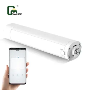 Galime Smart Home Tuya Smart Life App Alexa Echo Google Home Control Electric Curtain Motor With Rail Telescopic Track