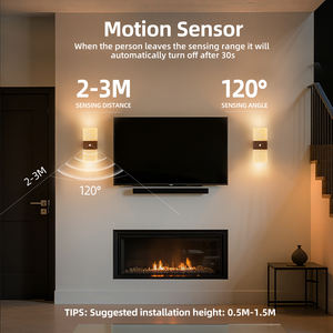 Lampu Dinding Sensor Gerak Nirkabel Magnetik Indoor Gaya Nordic USB Isi Ulang Lampu Dinding Tangga Lampu Tidur LED Lampu Malam - Product Image 3