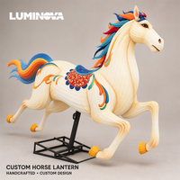 Linterna LED Impermeable para Exteriores con Diseño de Caballo del Zodiaco Chino, Personalizada por la Fábrica de Zigong, para el Festival de Primavera