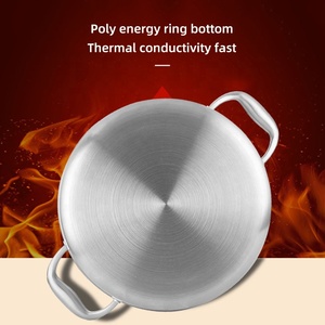 Casserole de cuisson en acier inoxydable 304 à induction personnalisée, facile à nettoyer, de qualité alimentaire, avec revêtement antiadhésif en nid d'abeille et couvercle en verre - Product Image 3