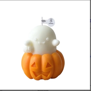 Candela Artigianale a Forma di Fantasma di Zucca Profumata alla <span class=keywords><strong>Vaniglia</strong></span> Francese, Decorazione Creativa e Spettrale per Halloween e Regalo Accogliente per le Feste - Product Image 6