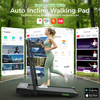 Caminadora Plegable con Inclinación Automática de 9 Niveles hasta 12%, Motor Silencioso de 2.5HP, Bluetooth, APP, OEM, ODM, de Fábrica China