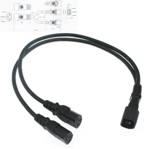 IEC320 C14 bis C13 * 2Y Stromkabel Strom Y Splitter Molex Verlängerung kabel