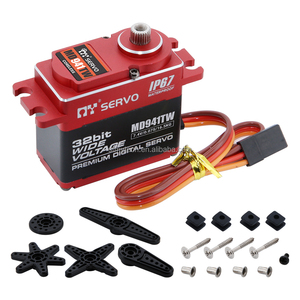 MD941TW 16,5Kg. <span class=keywords><strong>cm</strong></span> 0.07seg/60 ° Servo de engranaje de plástico/Metal sin núcleo estándar con conector JR265mm para piezas de aviones y barcos RC - Product Image 6
