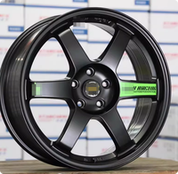 Jantes en alliage JUWA 15x7J 4x100 5x112 pour voiture de tourisme 16 17 18 19 pouces 5x108 5x120 Hyper Black Aluminium Style TE37