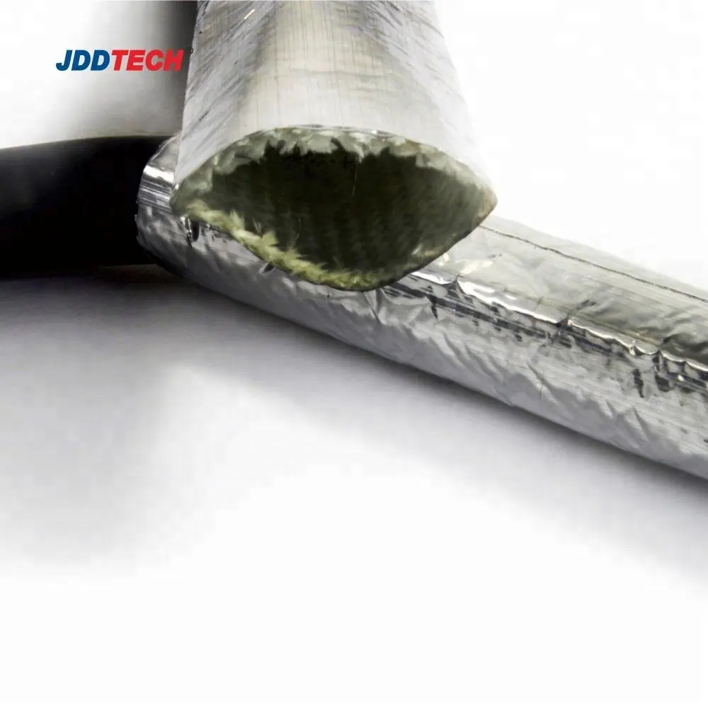 JDD best-selling aluminum heat reflect Self closing fiberglass sleeving manufacturer
