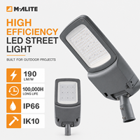 Lampe de rue LED haute efficacité 190lm W IP66 IK10 pour éclairage extérieur de routes et autoroutes, installation flexible