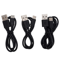 Câble de charge USB-C/USB-A en PVC noir et blanc de 1 m avec conducteur en cuivre composite pour Android et iPhone, transfert de données et charge USB 1A