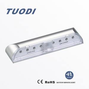 TUODI 8 ampoules argent <span class=keywords><strong>LED</strong></span> trou <span class=keywords><strong>de</strong></span> serrure lampe moderne infrarouge PIR sans fil <span class=keywords><strong>détecteur</strong></span> <span class=keywords><strong>de</strong></span> <span class=keywords><strong>mouvement</strong></span> pour appartement/usage résidentiel porte - Product Image 4