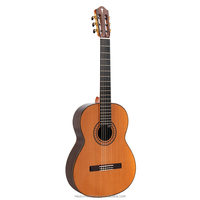 Gitar Klasik Buatan Tangan dengan Lattice Bracing, Fingerboard Terangkat, Profesional untuk Konser, All Solid 39 Inch