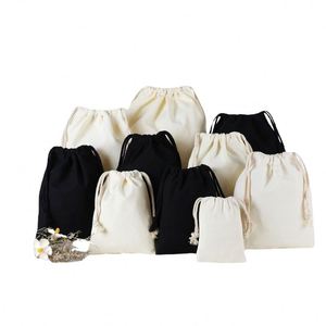 Personalized Color Cheap Eco-friendly Folding <b>Canvas</b> Cotton <b>Drawstring</b> <b>Bag</b> with Double String - Product Image 1