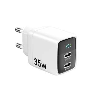 Cargador Rápido GaN de 35W con Doble Puerto A+C, Cargador de Pared Multipuerto para Teléfono Móvil con Pantalla Digital Inteligente - Product Image 6