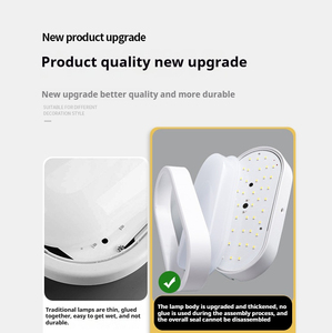 Oferta Económica: Lámpara de Pared LED Ovalada IP65 Impermeable de PC, 12W/15W/18W, Ultra Delgada y Moderna para Almacenes Frigoríficos y Jardines Exteriores - Product Image 3