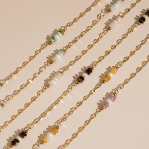<span class=keywords><strong>Collana</strong></span> a <span class=keywords><strong>Catena</strong></span> in Acciaio Inossidabile 316L Placcato Oro Anti-Appannamento da Donna, con <span class=keywords><strong>Perle</strong></span> di Giada Vintage <span class=keywords><strong>e</strong></span> <span class=keywords><strong>Perle</strong></span> Naturali Miste, Girocollo - Product Image 2