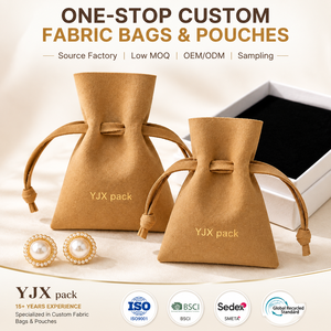 <span class=keywords><strong>Pochette</strong></span> à bijoux en microfibre suédée personnalisée avec cordon de serrage |   <span class=keywords><strong>Pochette</strong></span> à bijoux en daim avec logo OEM Vente en gros MOQ 200 - Product Image 1