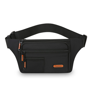 Riñonera de Moda para Hombre, Negra, con Correa Ajustable, Bolsillo Interior con Cremallera, Bolso de Cintura Portátil, Primavera 2026 - Product Image 1