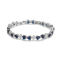 Bracelet Nœud Papillon Arc-en-ciel Fleur Blanche CZ Plaqué Or 14K Zircon 5A Fermoir Montre Nœud Papillon Bracelet Tendance pour Fête et Usage Quotidien