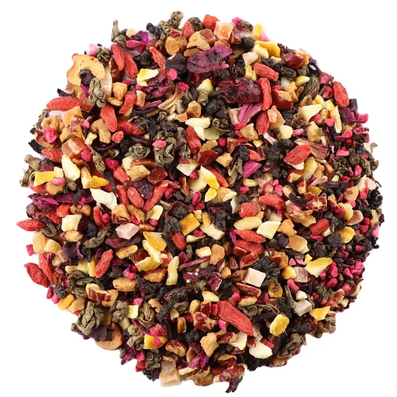 Leaf Raspberry Tea Chinese oolong tea blended with dried flower fruit tea