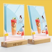 Porte-étiquette en acrylique et bois, vente en gros, 1 pièce