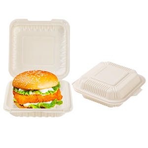 Boîtes à lunch carrées jetables biodégradables en amidon de maïs plastique, contenants alimentaires thermiques pour tiramisu, bonbons, collations, sushis - Product Image 5