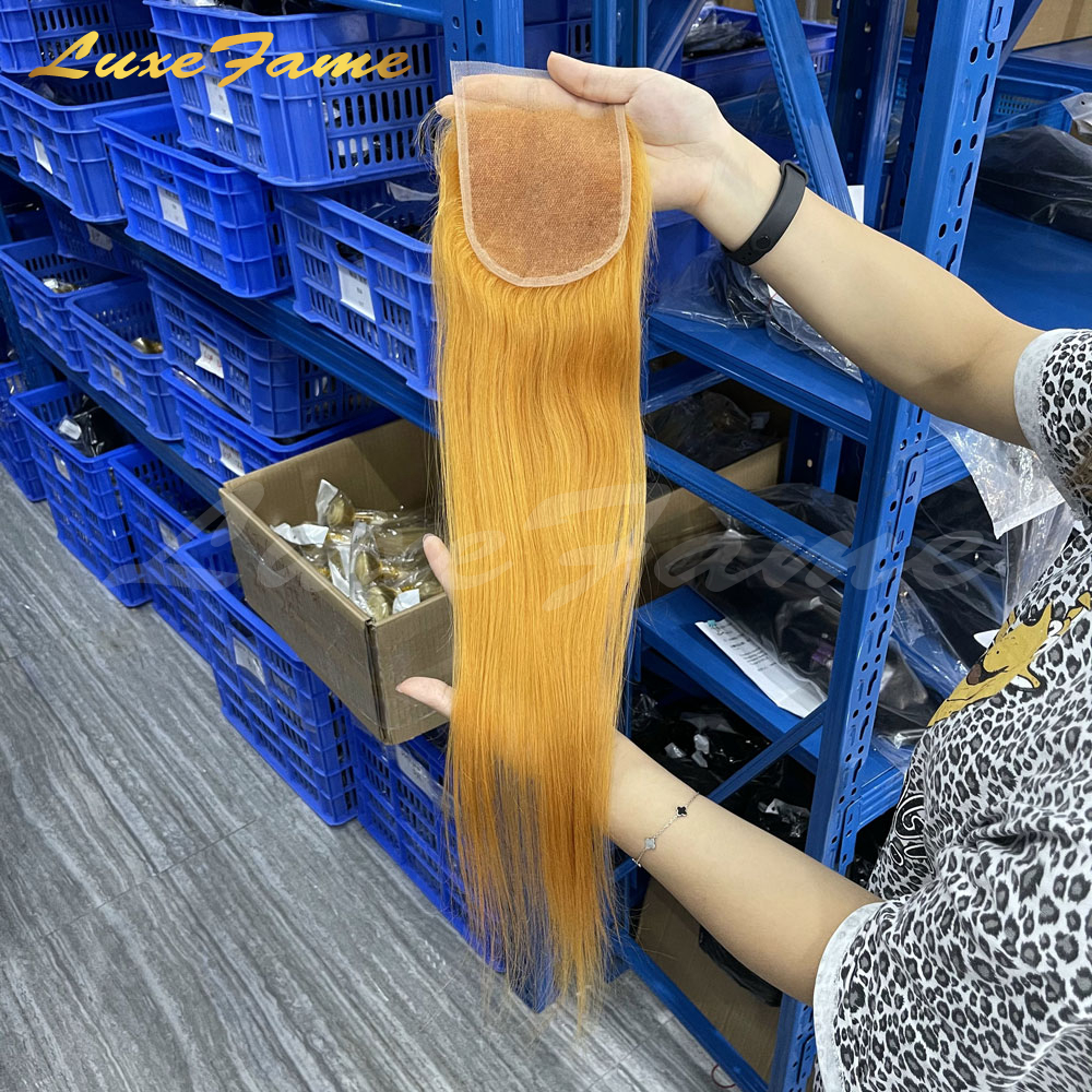 Orange lace closure
