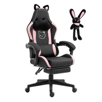 Chaise de jeu vidéo Oem personnalisée de conception de panda mignon la moins chère Noir Blanc Chaise De Gaming Chaise de jeu noire pour ordinateur de jeu Pc