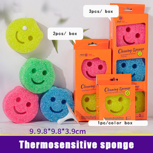 Fabricación de esponjas para platos multiusos sin arañazos para cocina con sensación fría y cálida, espuma de poliéster, exfoliante limpio - Product Image 5