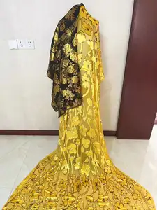 Listo para enviar Venta caliente somalí Dirac conjunto seda terciopelo 3,5 metros con 2 metros gabasar seda vestido de mujer